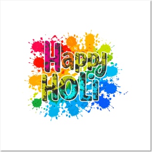 Happy Holi Celebration India Hindu Matching Men Women Kids Posters and Art